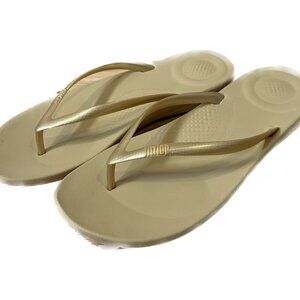 FitFlop • iQushion Ergonomic Flip Flop • Gold, Sz 9! NIB!